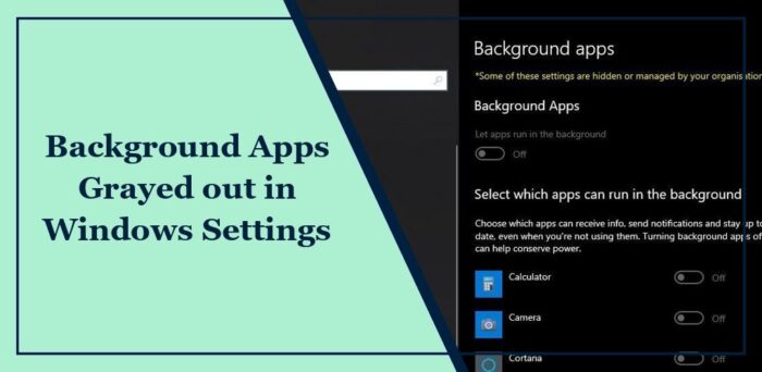 Background Apps grayed out in Windows Settings