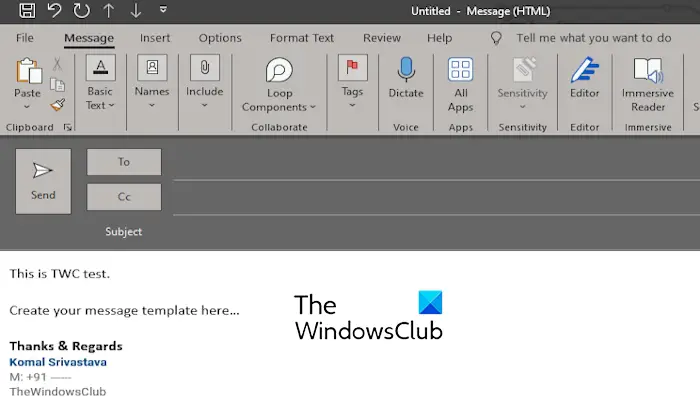 How to create and use Email and Message Templates in Outlook