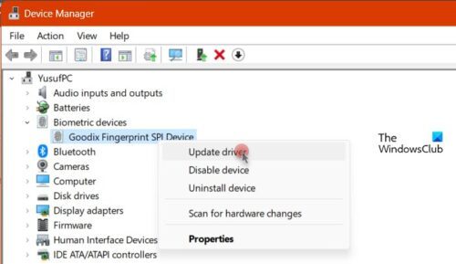 Your device is having trouble recognizing you error in Windows 11