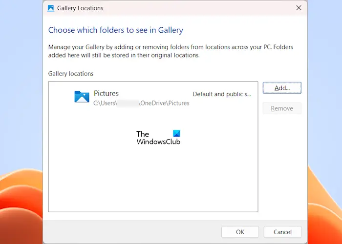 Add folder in File Explorer Gallery