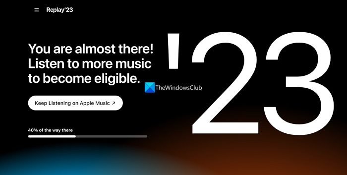 Apple Music Replay eligibility
