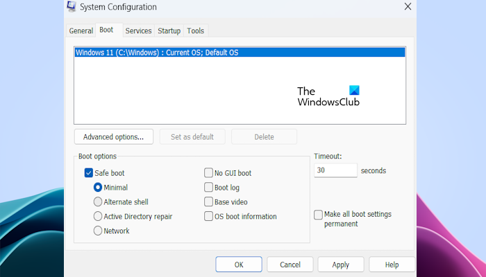 You require permission from SYSTEM to make changes error
