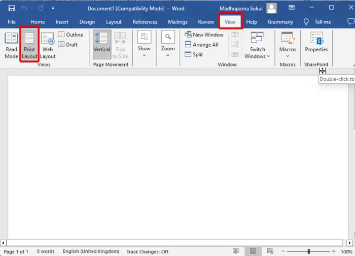 No Design tab in Word
