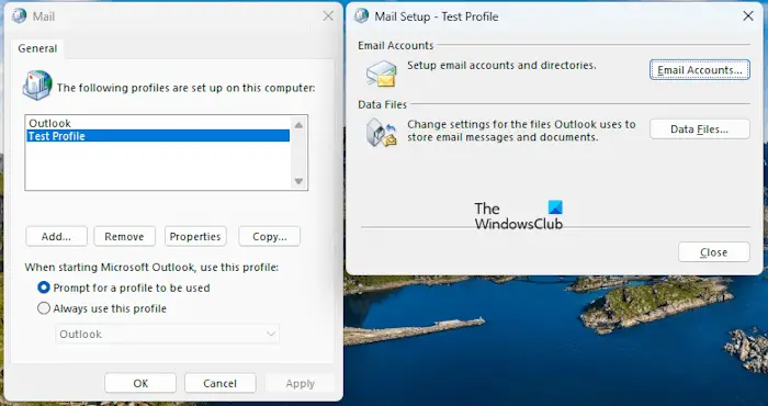 Delete email account Control Panel