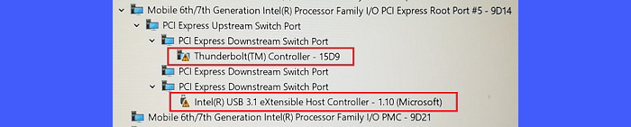 Device issue related to dock