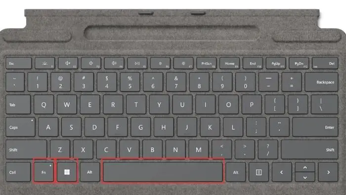 FN Win Key Spacebar Print Screen Keyboard Shortcut