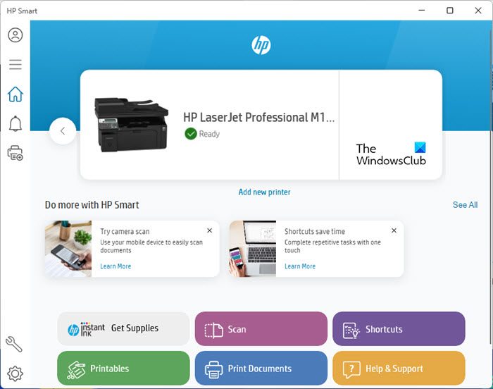 HP Smart - printer installed