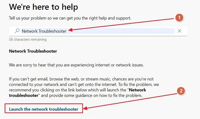 Network Troubleshooter Windows PC