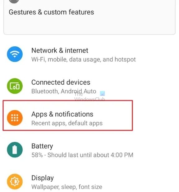 Open Android Phone App Settings