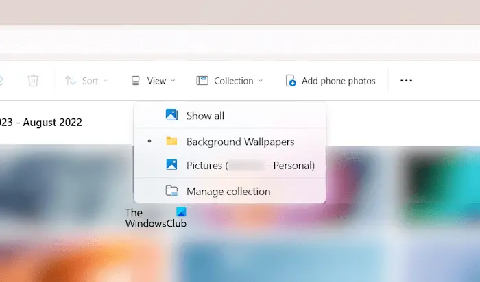 Select folder in File Explorer Gallery