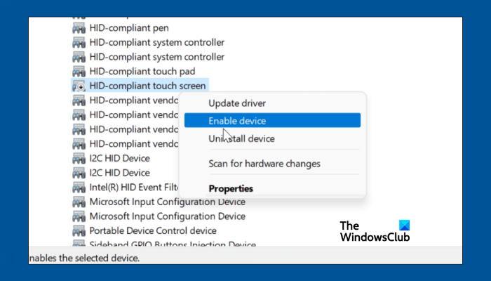 Touchscreen stops working in tablet mode on Windows