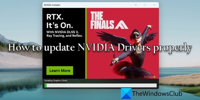 Update NVIDIA Drivers properly