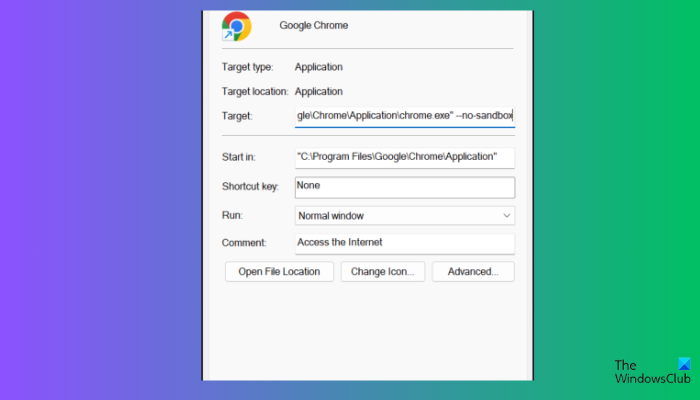 Use No Sandbox Parameter In Chrome