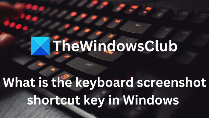 What is the keyboard screenshot shortcut key in Windows