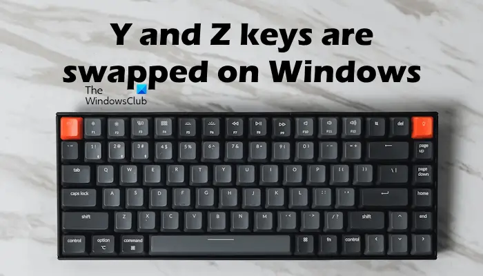 Y Z keys swapped on Windows