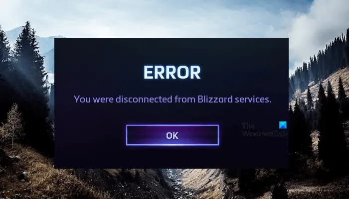 You were disconnected from Blizzard services