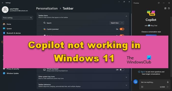 Copilot not working in Windows 11 [Fix]