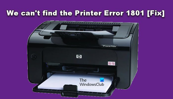 No podemos encontrar la impresora, Error 1801, El nombre de la impresora no es válido