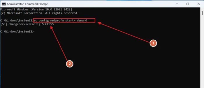 reset network list service using command prompt in Windows