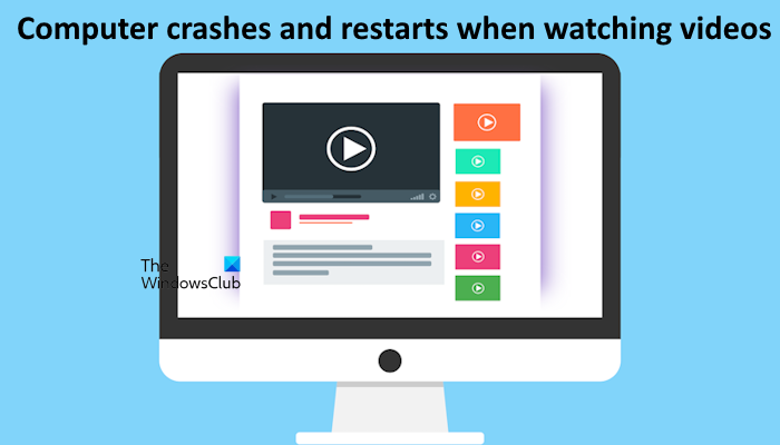 Computer crashes restarts when watching videos