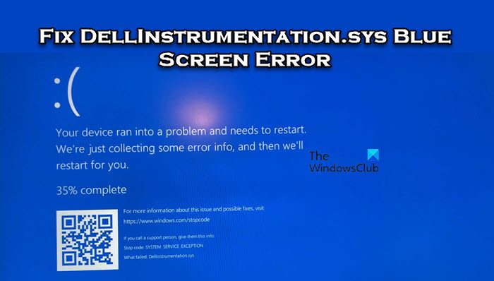 Solucionar el error de pantalla azul Dellinstrumentation.sys