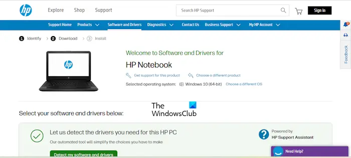 Download HP drivers