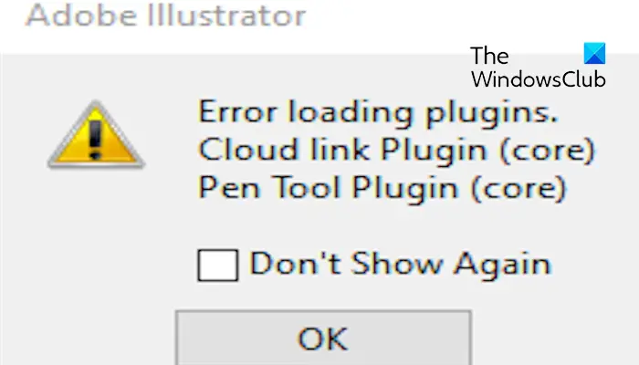Error loading plugins in Illustrator
