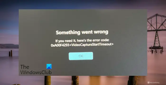 Fix 0xa00f4293 Video Capture Start Timeout error in Windows 11