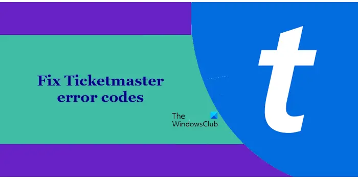 Fix Ticketmaster error codes