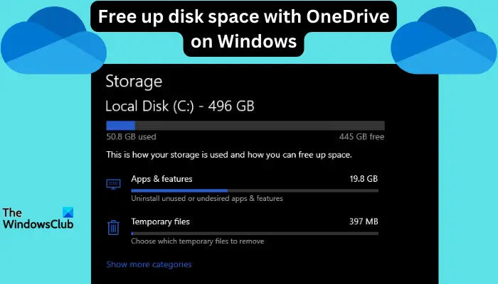 Free up disk space with OneDrive on Windows