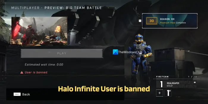 El usuario de Halo Infinite está baneado