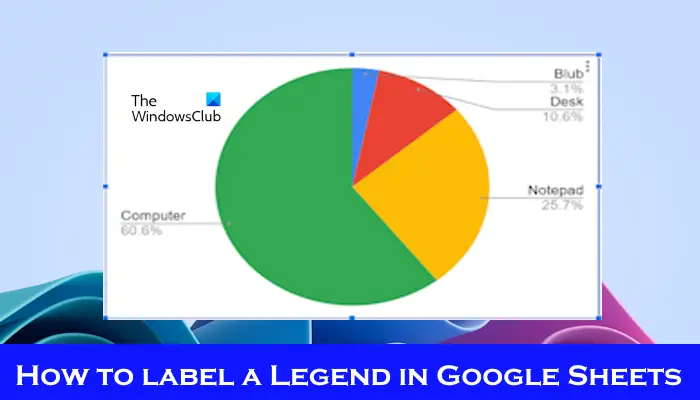 How to label a Legend in Google Sheets
