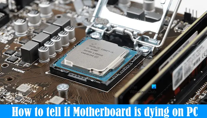 How to tell if Motherboard is dying on PC