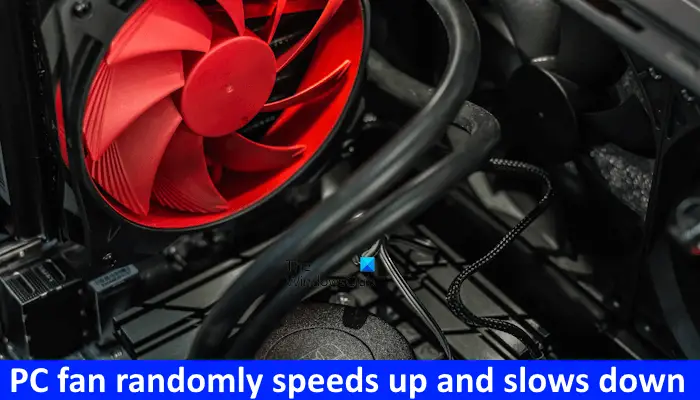 PC fan randomly speeds up down