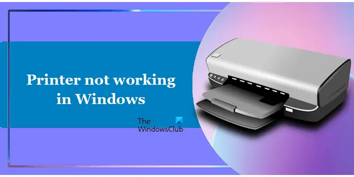 La impresora no funciona en Windows