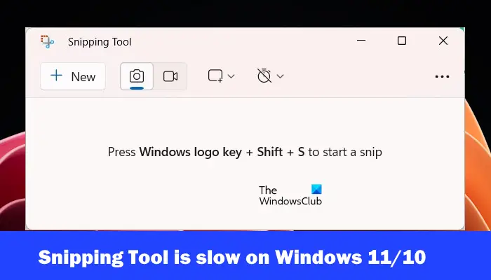 La herramienta de recorte es lenta en Windows