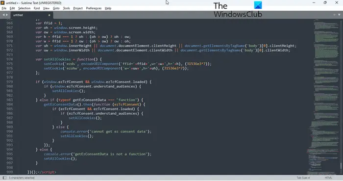 Sublime Text text editor