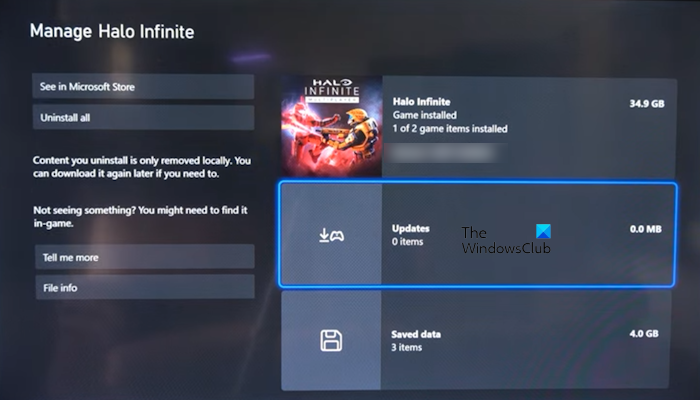 Update Xbox game