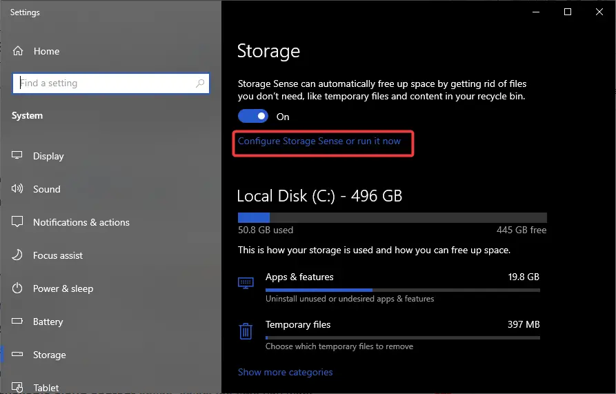 Libere espacio en disco con OneDrive en Windows