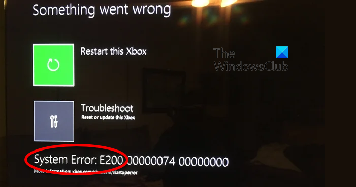 Xbox System Error E200 [Fix]