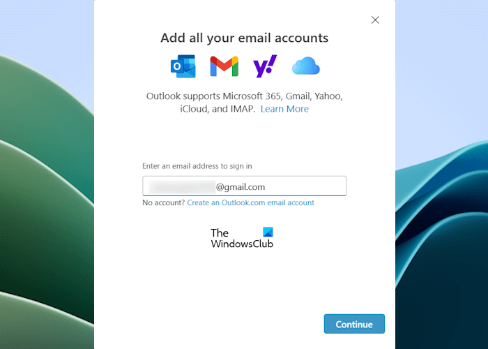 agregar Gmail a Outlook