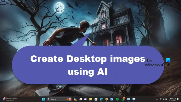 Create a Desktop Background Using AI