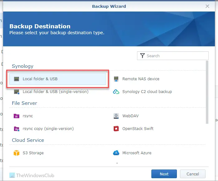 How to backup Synology NAS to External Hard Drive