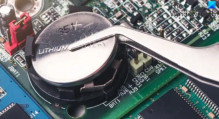 Clear CMOS battery Clear CMOS battery