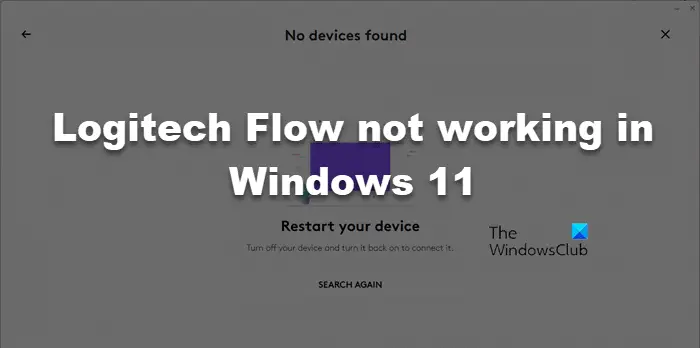 Logitech Flow not working in Windows