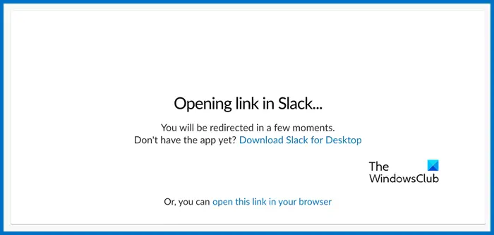 Slack: We're unable to open this link