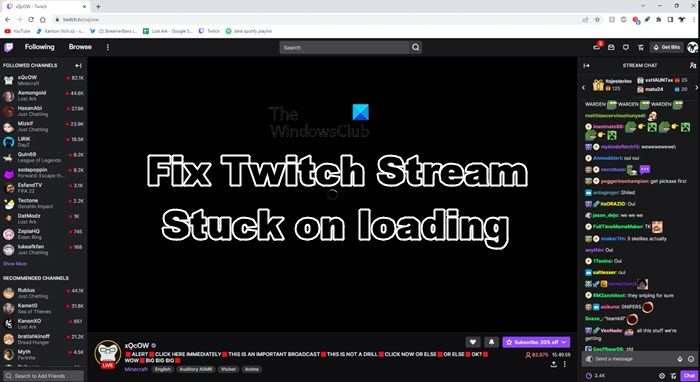 Способы исправления Twitch Chat Not Loading: