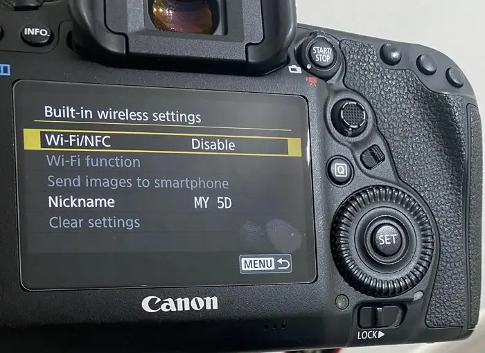 Canon wireless settings