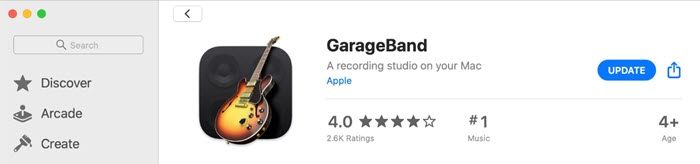GarageBand in App Store