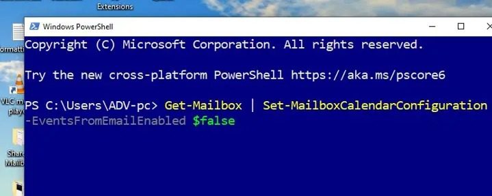 PowerShell Mail Calendar Event Configuration